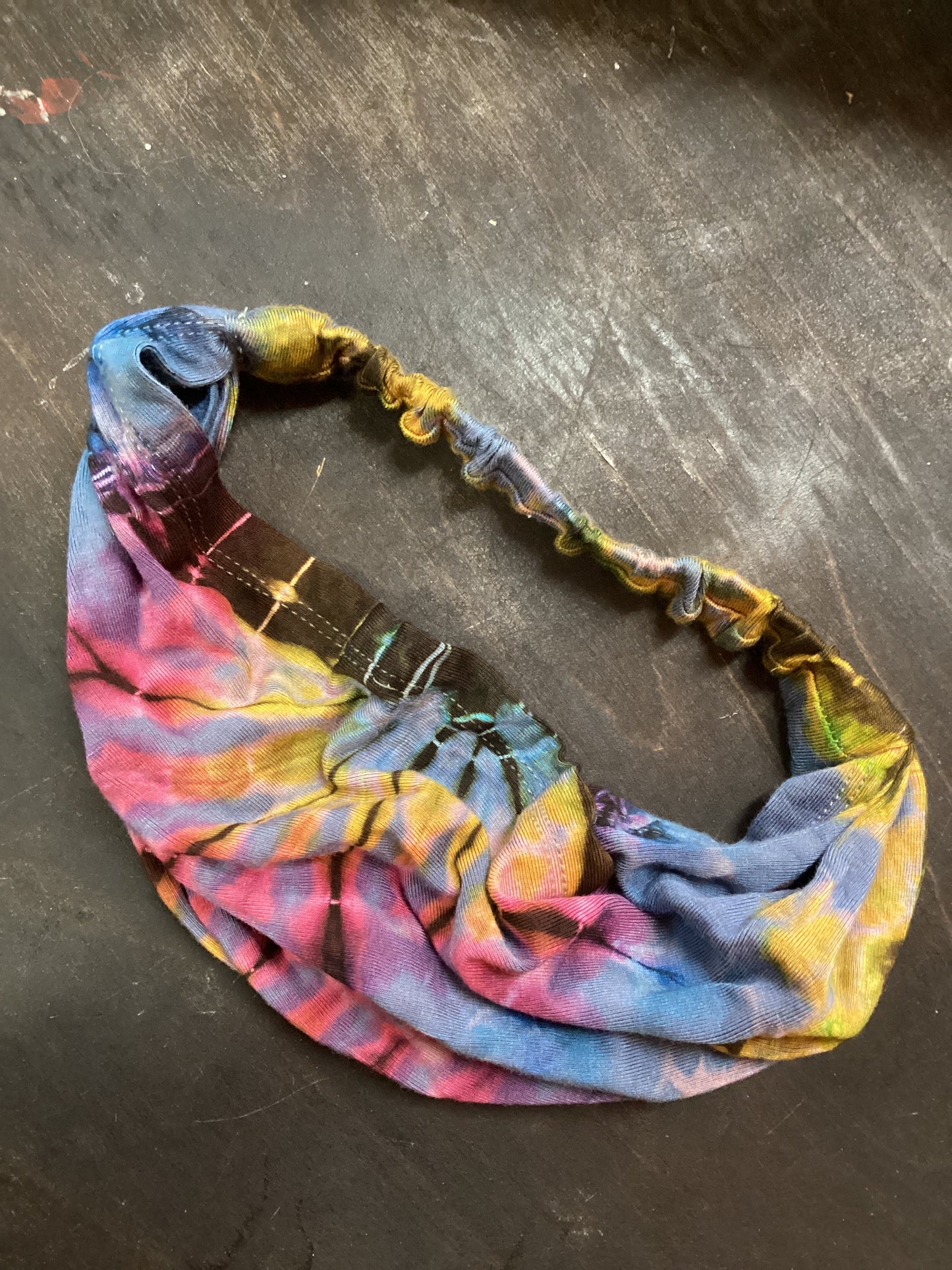 Light Blue Tie Dye Headband