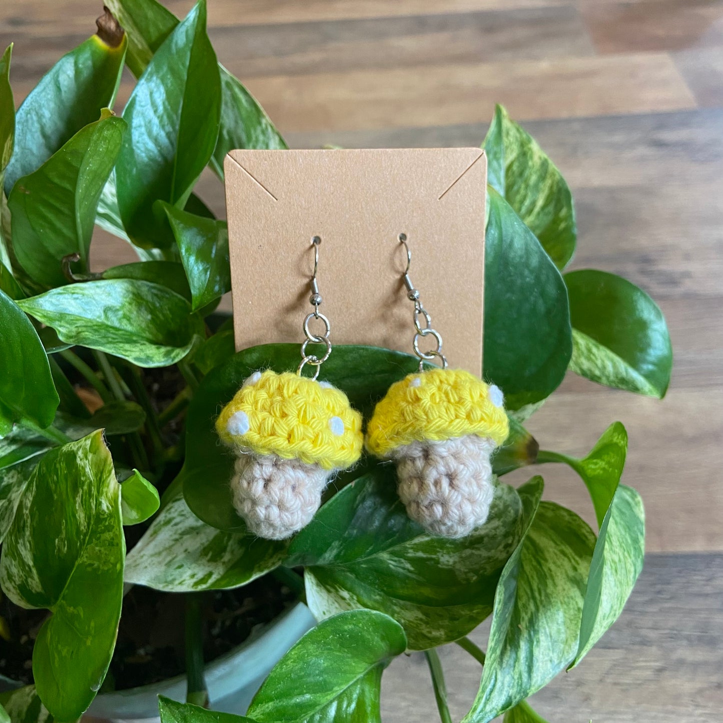 CROCHET MUSHROOM EARRINGS