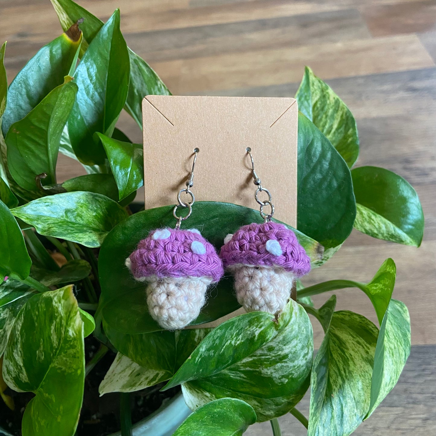CROCHET MUSHROOM EARRINGS