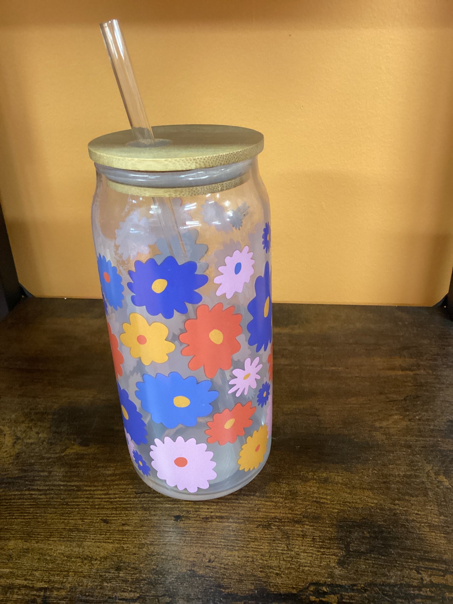 16OZ DAINTY FLOWER TUMBLER