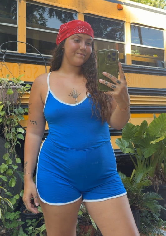 Blue Tank Romper
