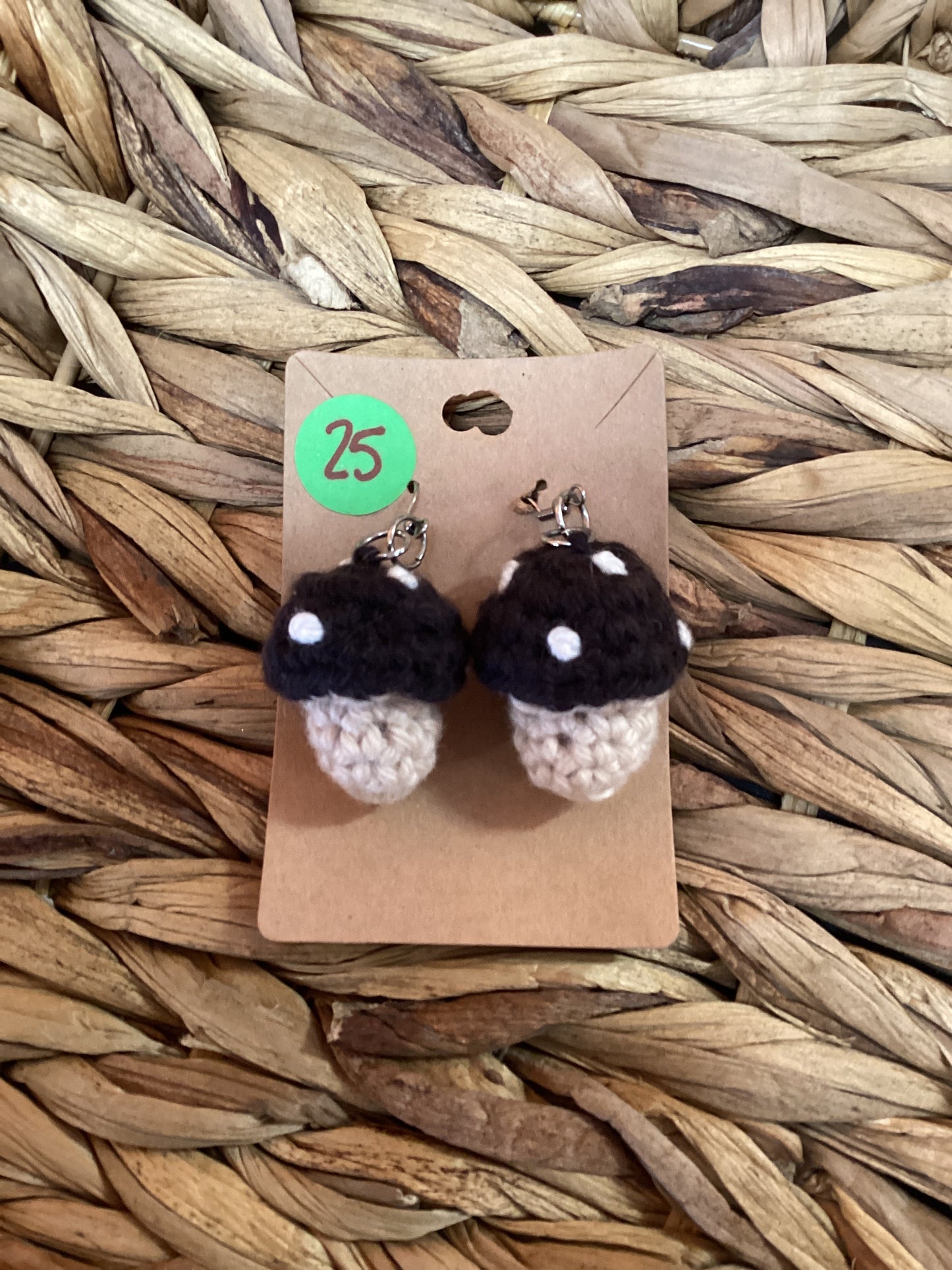 Black Mushroom Earrings