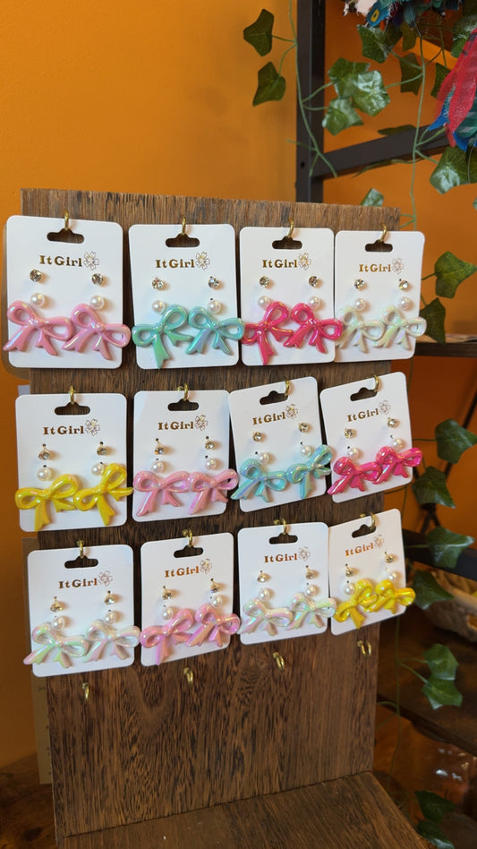 Bow Earring Set