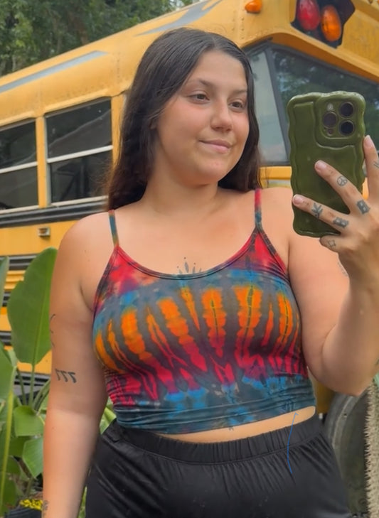 Earthy Orange Tie Dye Tank