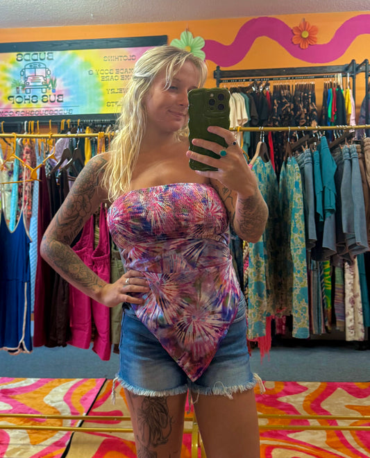 Pink Firework Bandana Tank