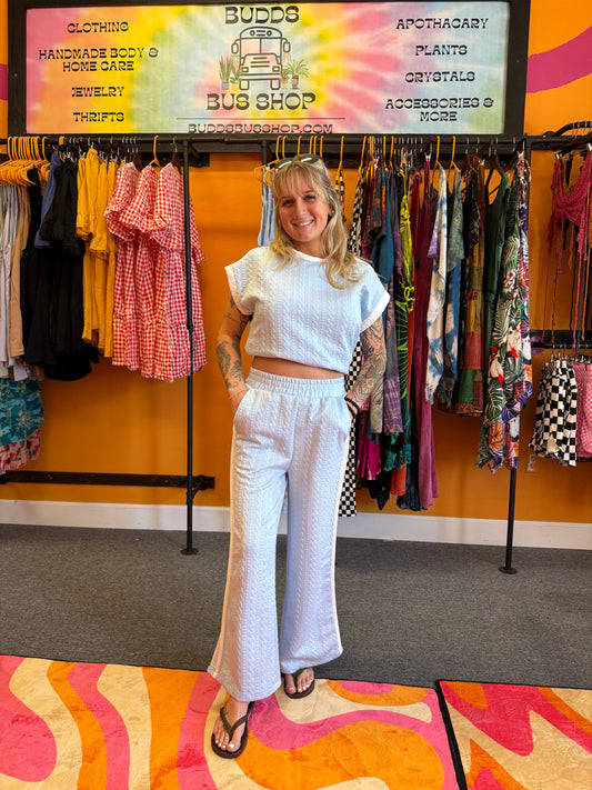 Light blue Quilted Set