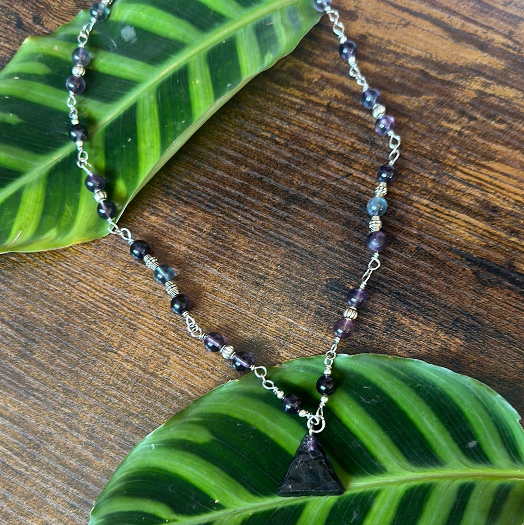 TRIANGLE FLUORITE NECKLACE