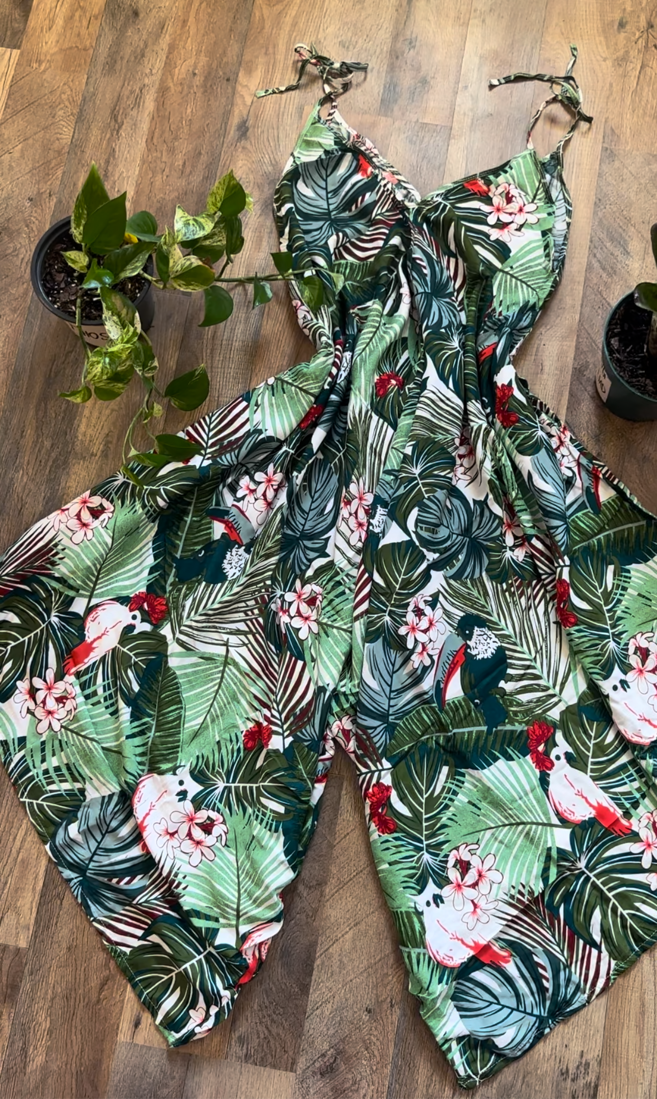 Jungle Floral Fern Jumper / Romper