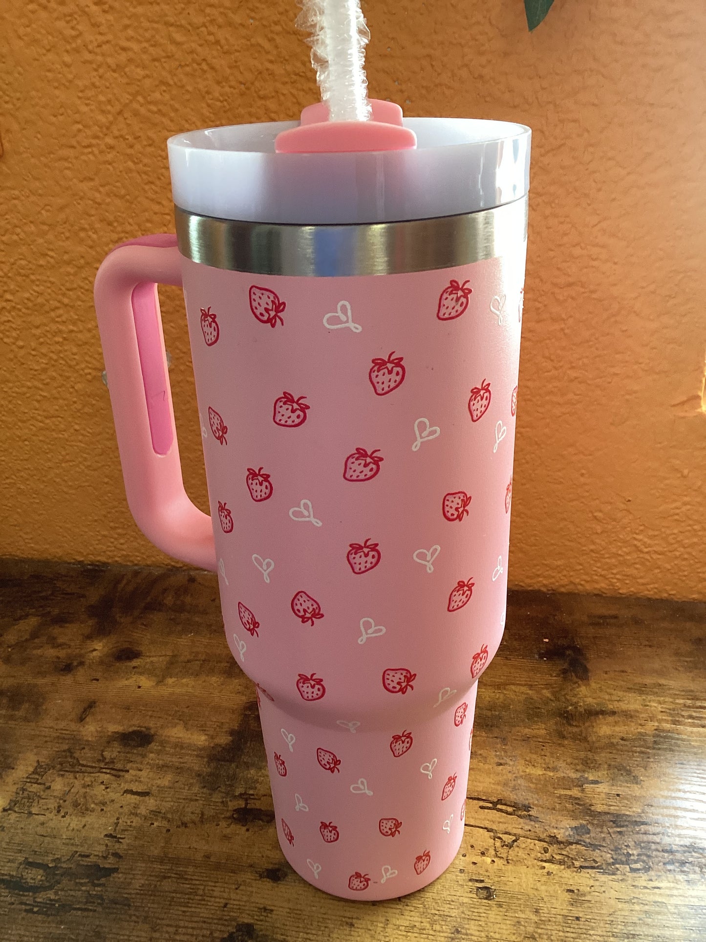 Strawberry + Hearts Cup