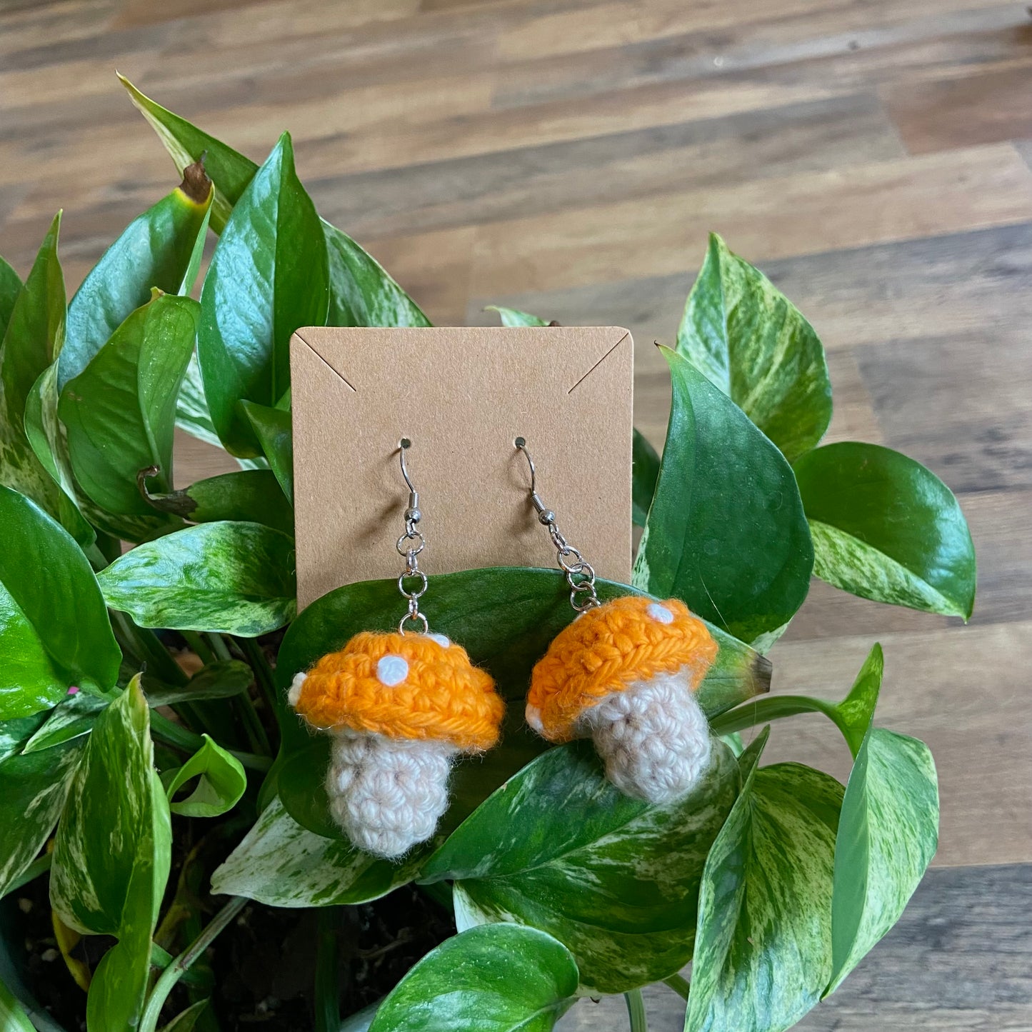 CROCHET MUSHROOM EARRINGS