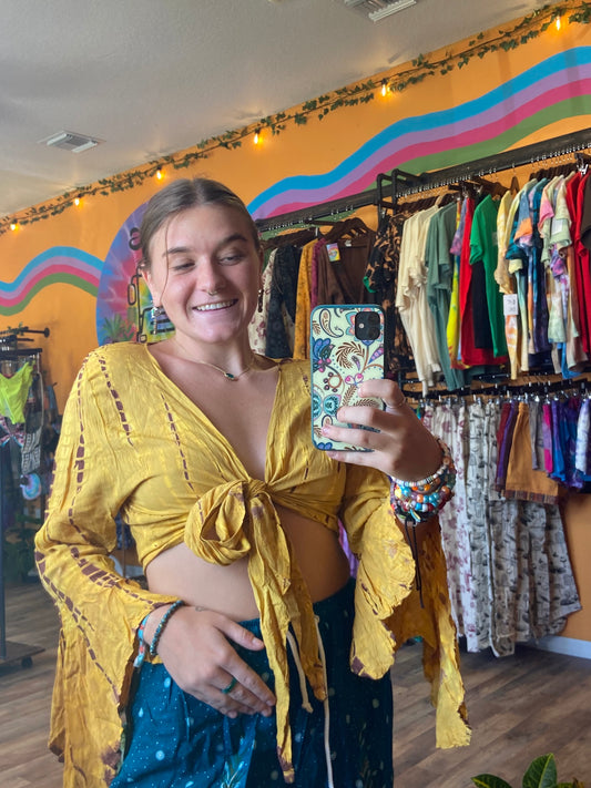 DYED FAIRY BELL-SLEEVE