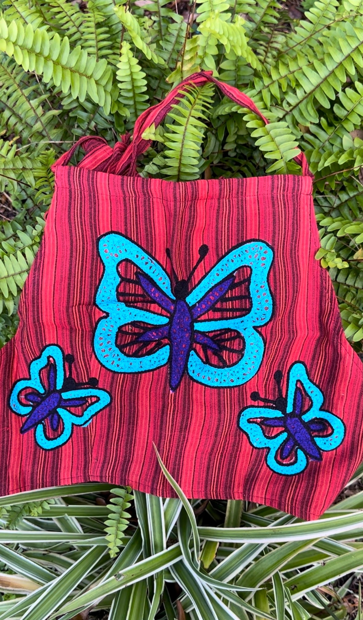 Butterfly Striped Crop Top