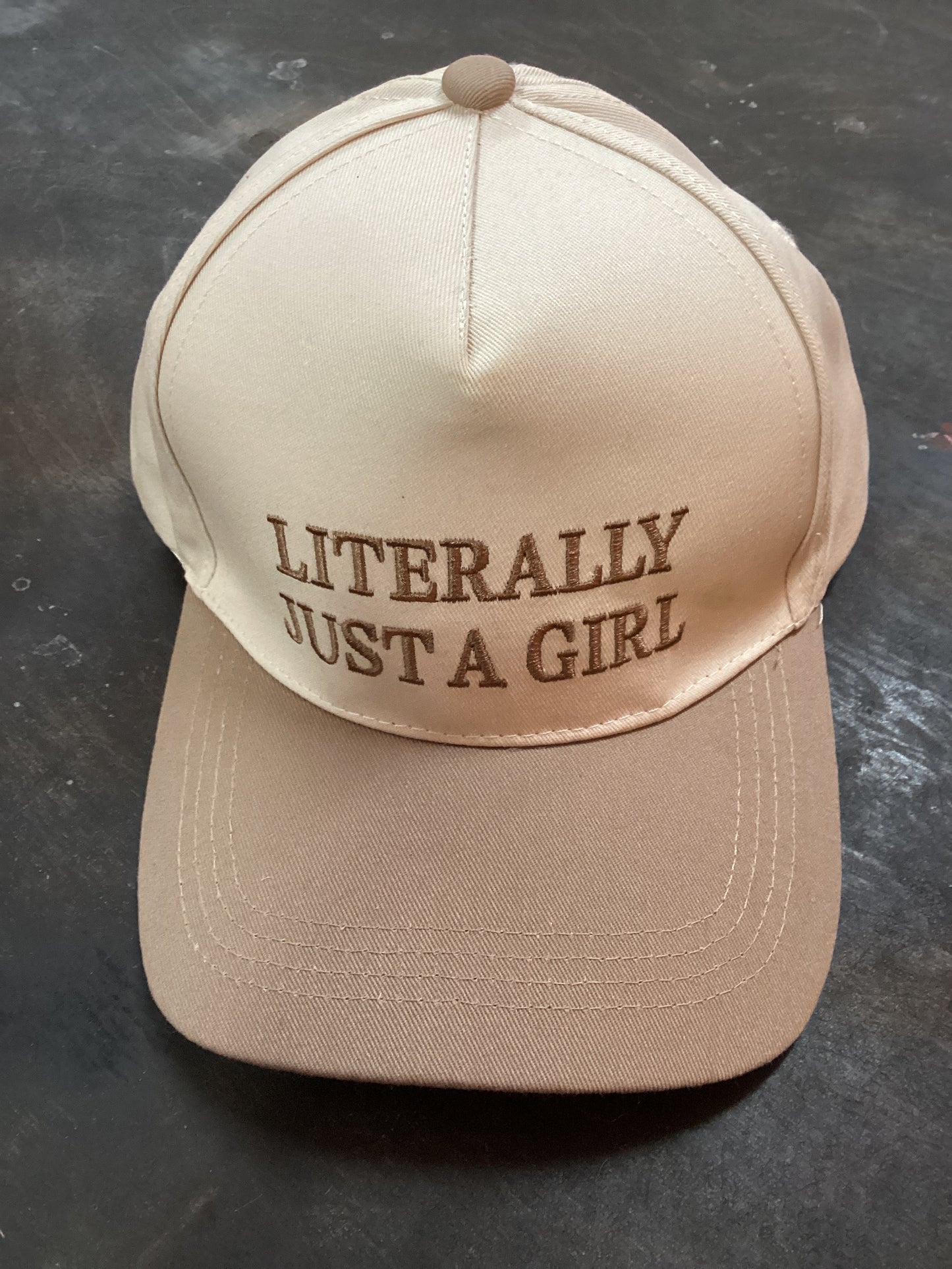 TAN LITERALLY JUST A GIRL HAT