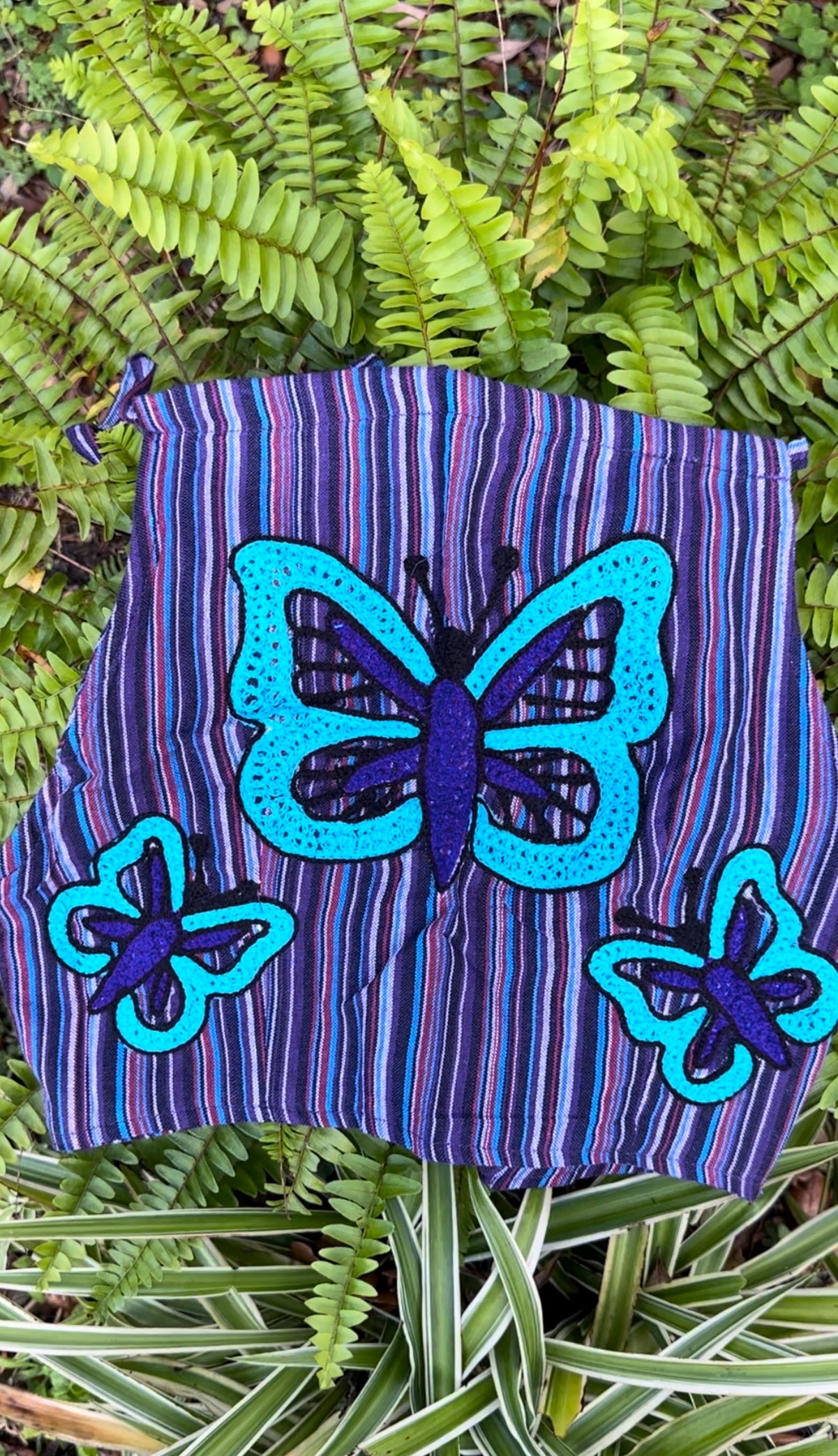 Butterfly Striped Crop Top