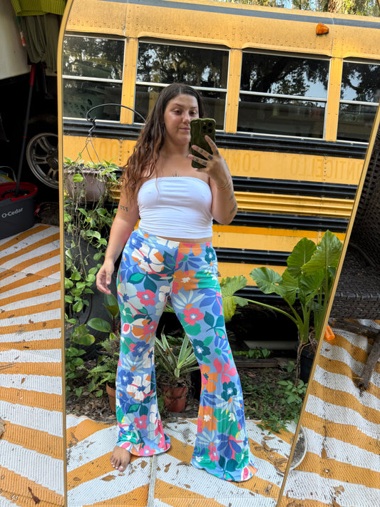 FLOWER CHILD BELL BOTTOM YOGA PANTS