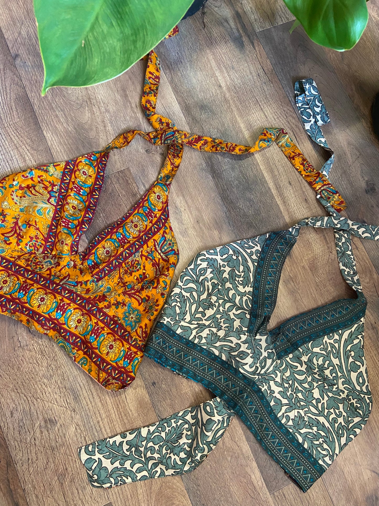 ONE OF A KIND REVERSIBLE TIE HALTER TOP