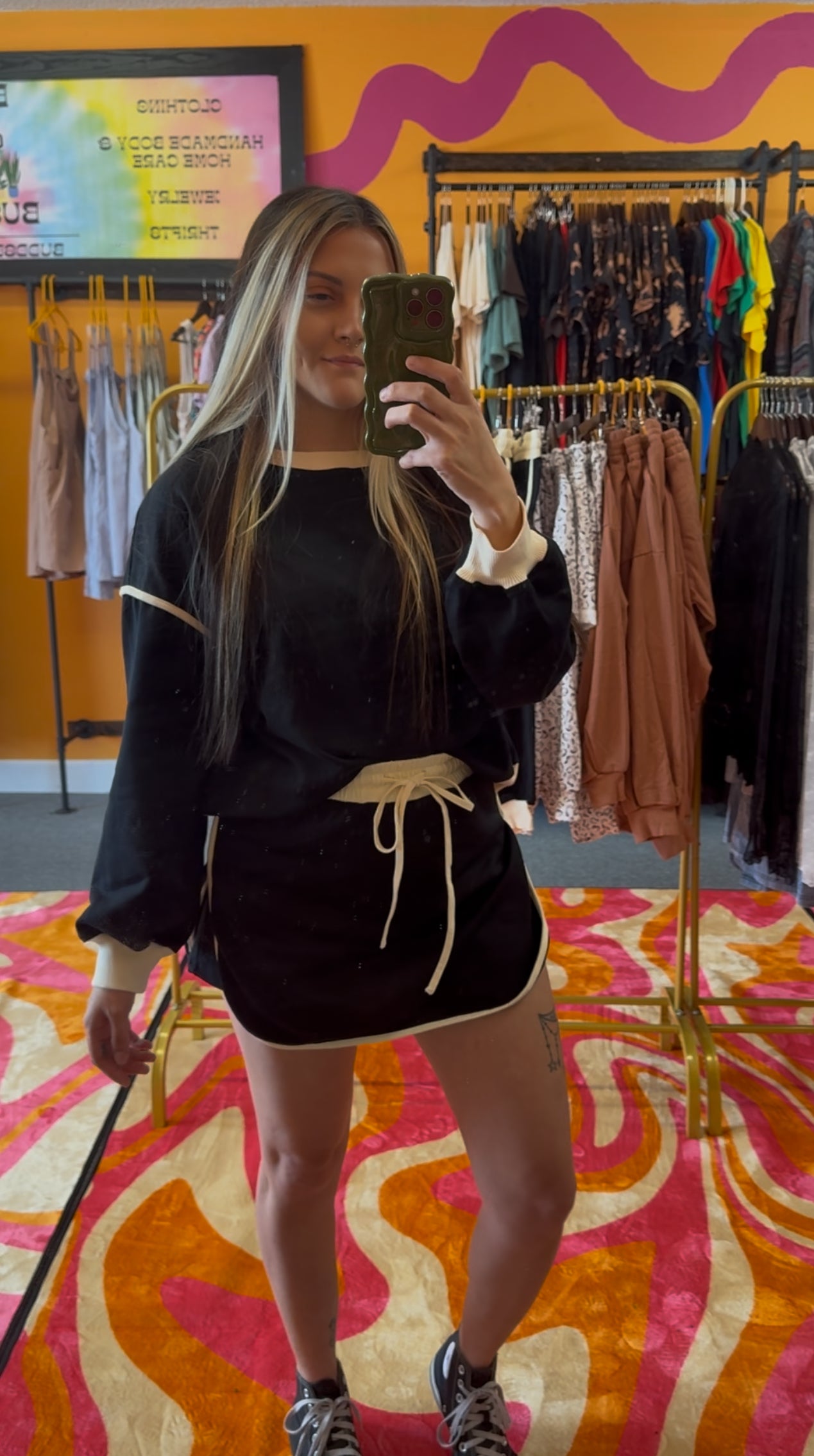 Black and White Golf Girl Skort Set