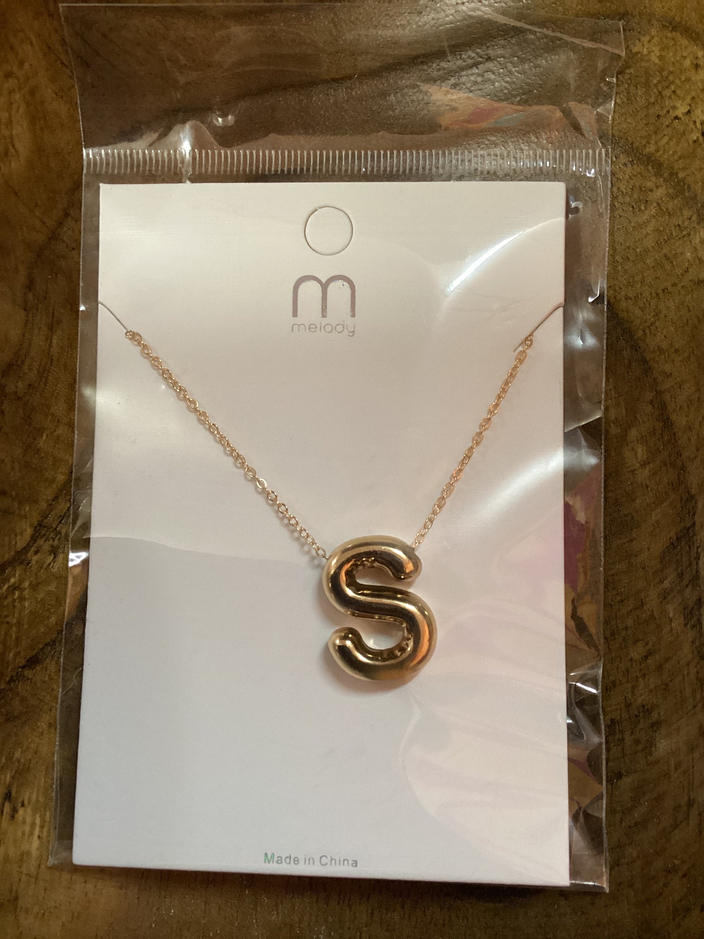 Gold Letter S Necklace