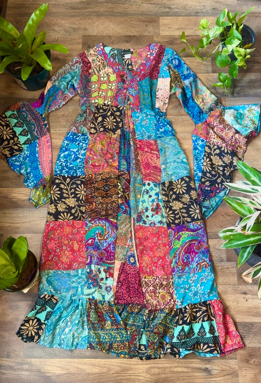 Dreamland Silk Patchwork Kimono/Cardigan