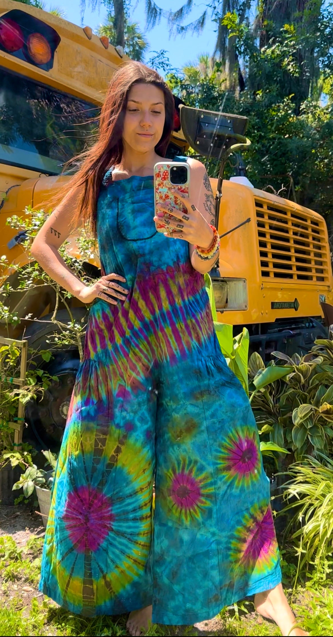 Tie Dye Overalls