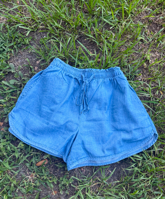 Denim light Blue Shorts