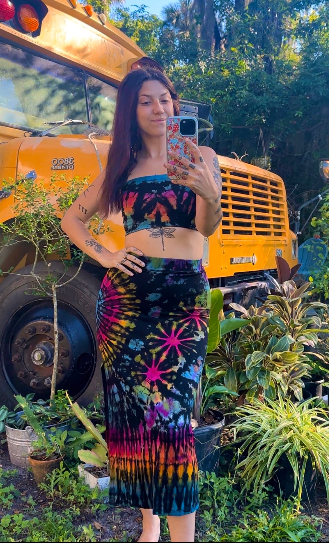 TIE DYE PENCIL SKIRT