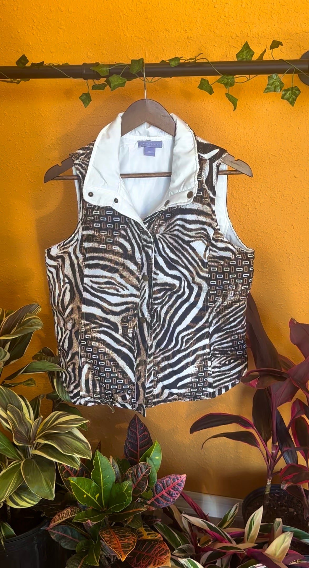 (M) Zebra Print Vest