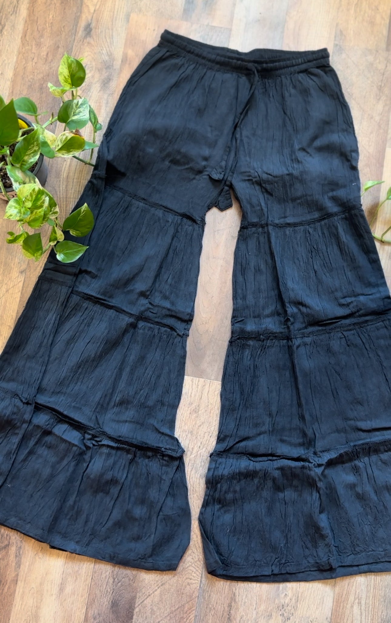 Earthy Tiered Palazzo Pants