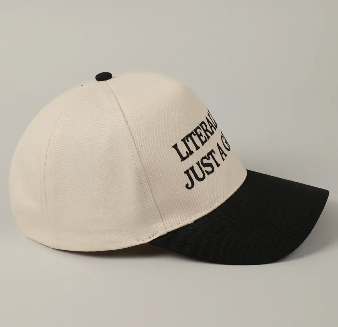 Black Literally Just A Girl Hat