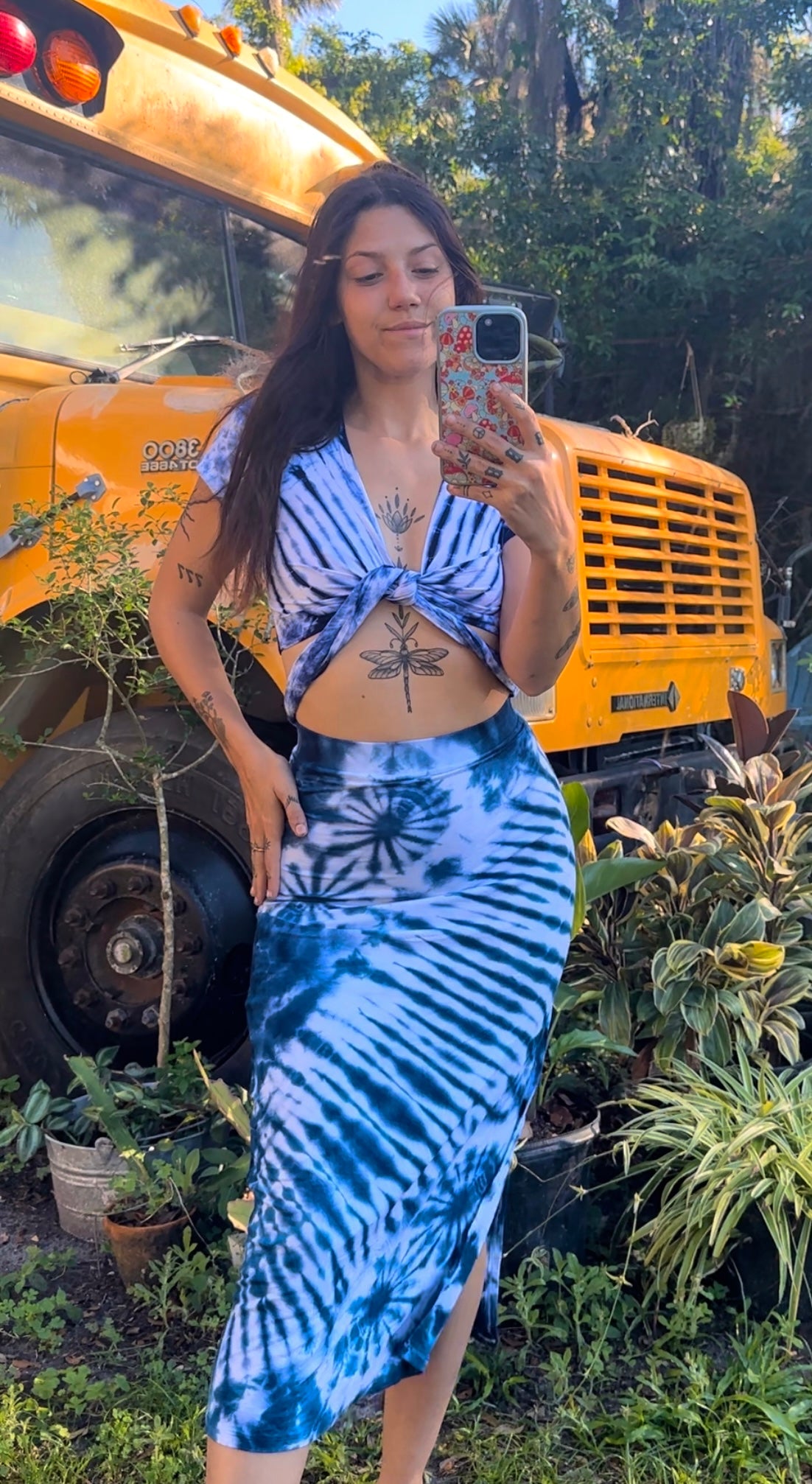 TIE DYE PENCIL SKIRT