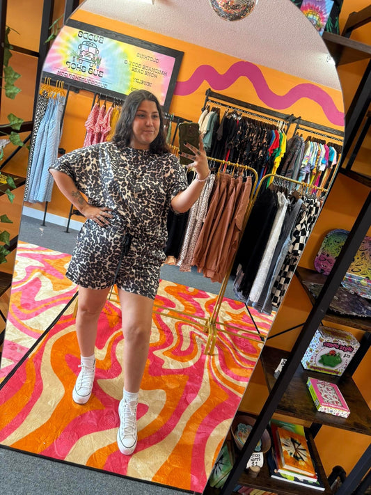 Cheetah Girl Short sleeve and shorts set