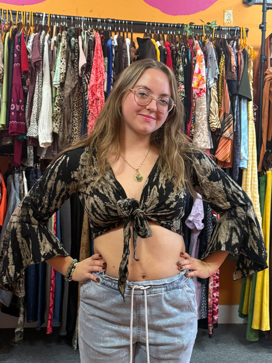 Black and tan fairy top