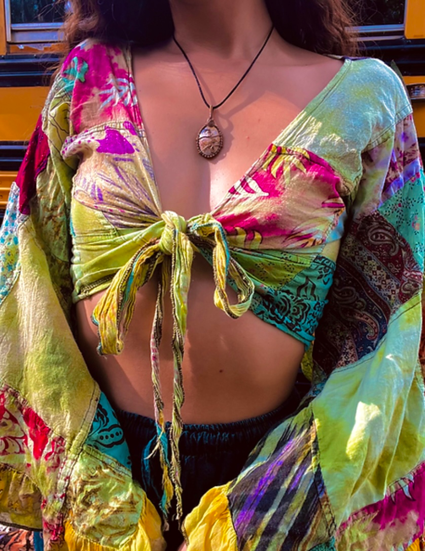 Janis Patchwork Bellsleeve