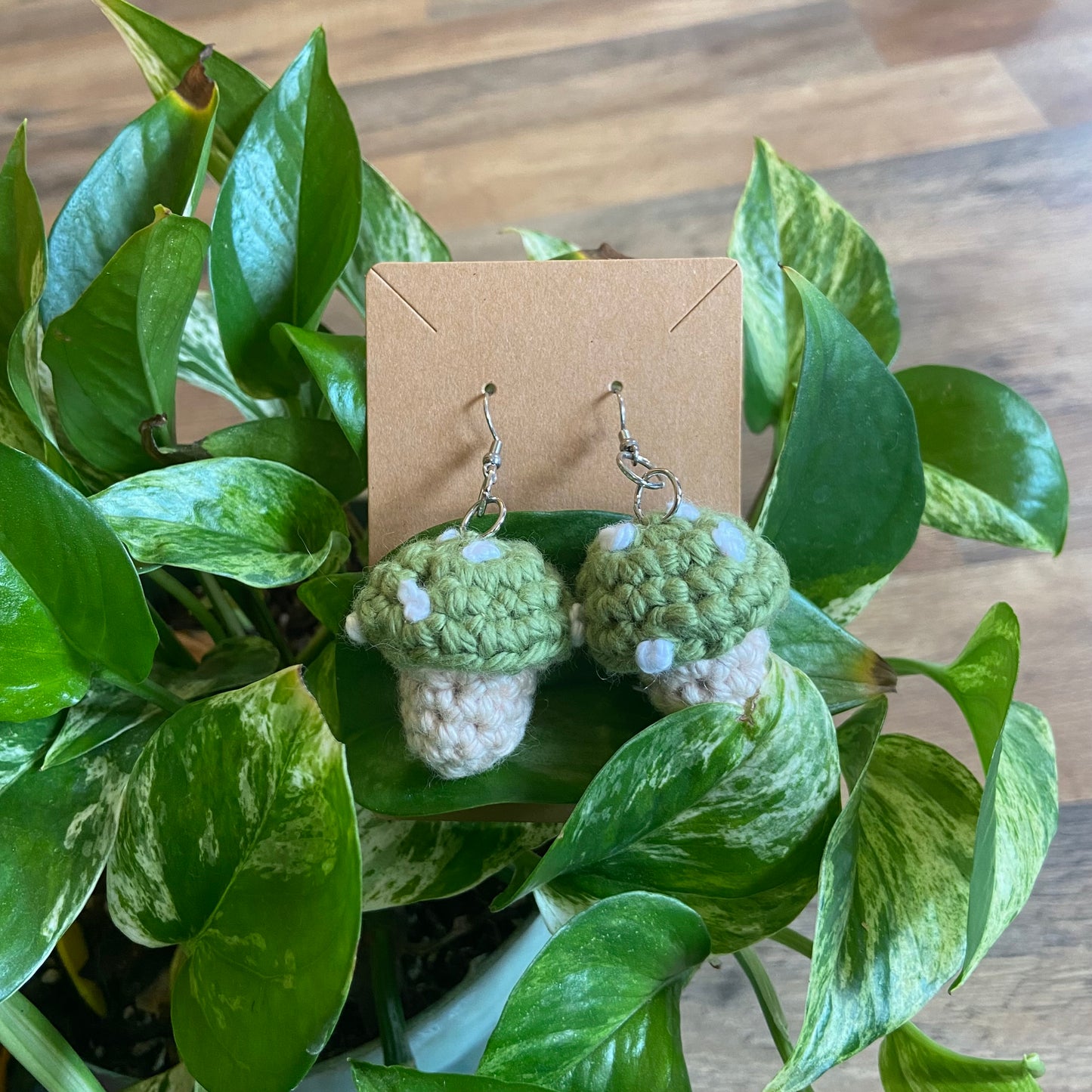 CROCHET MUSHROOM EARRINGS