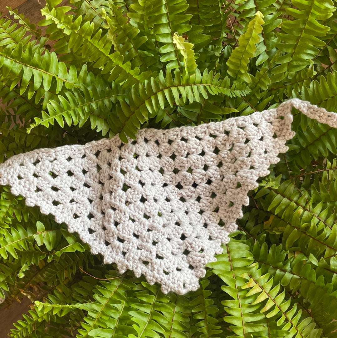 Baby Blue Crochet Bandanna