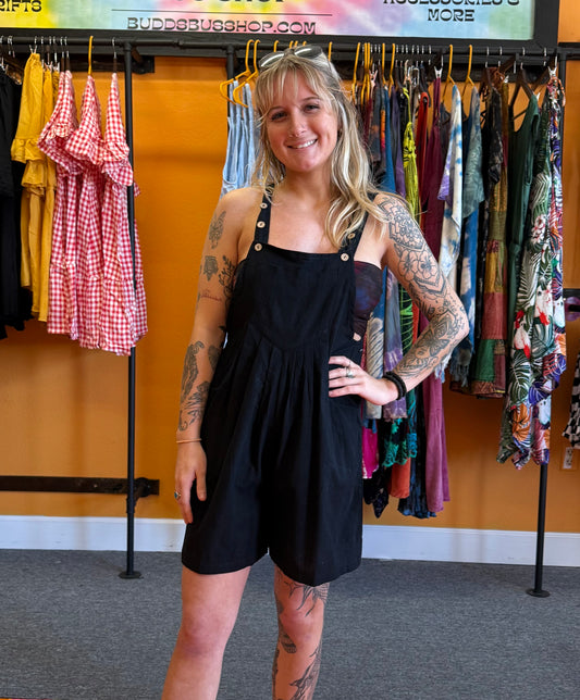 Beachy Boho Overall Shorts