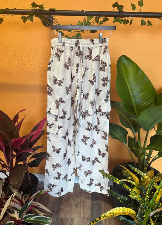 BUTTERFLY PRINT PANTS