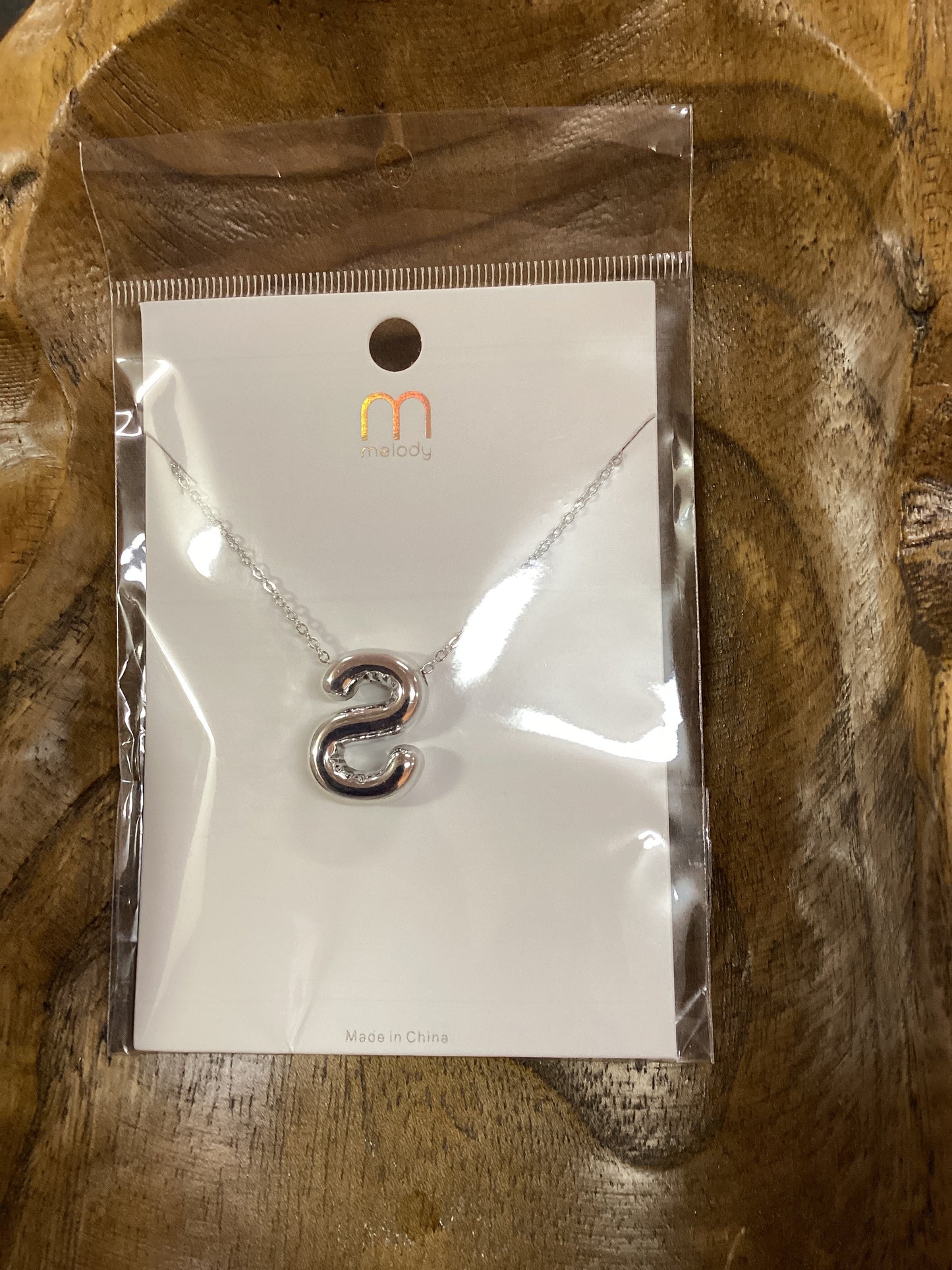 Silver Letter S Necklace