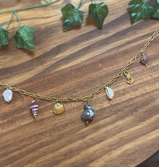 Conch and shell necklace