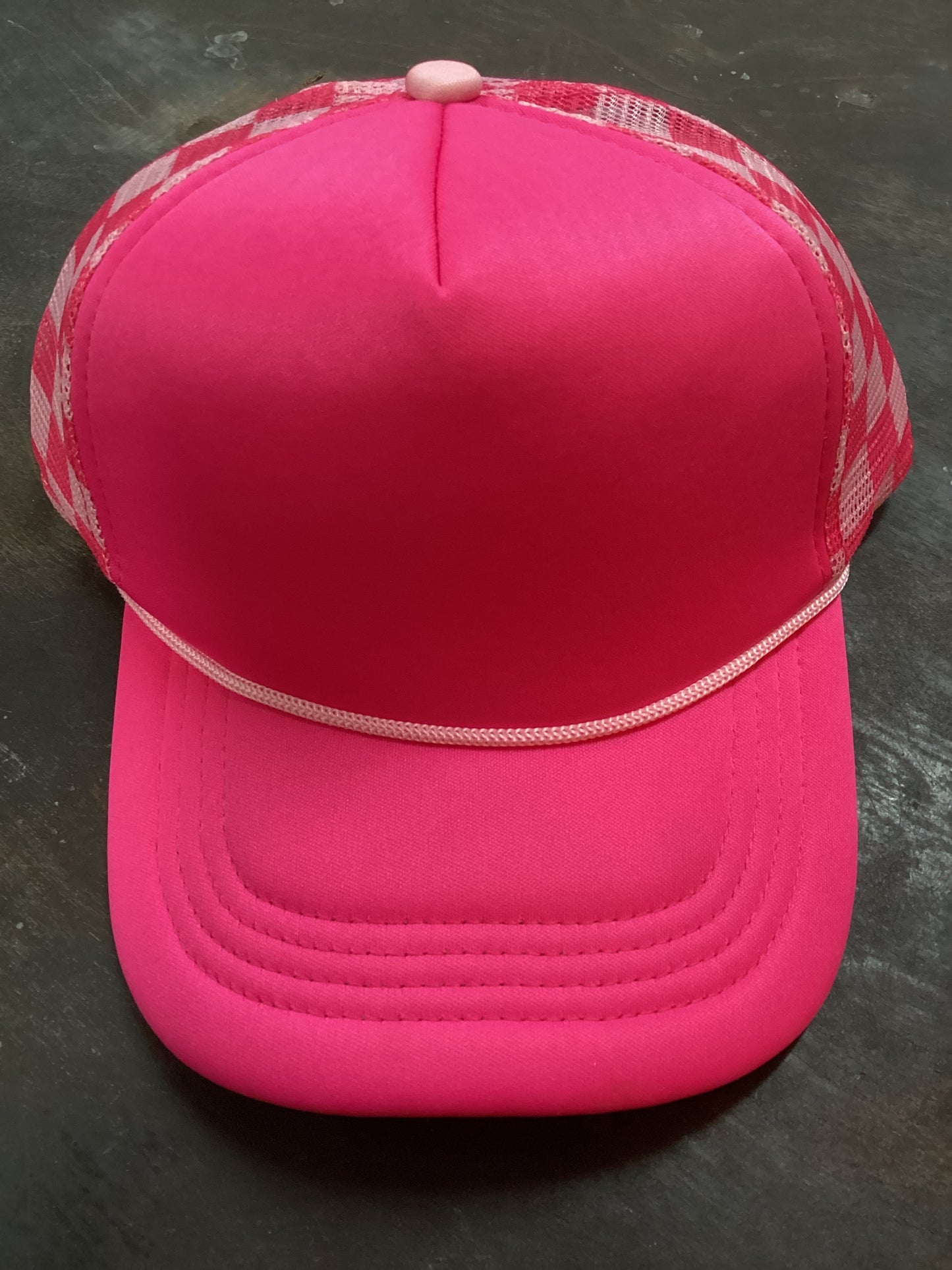 PINK CHECKERED HAT