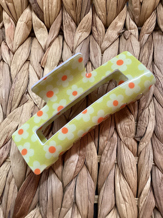 Yellow Daisy Claw Clip