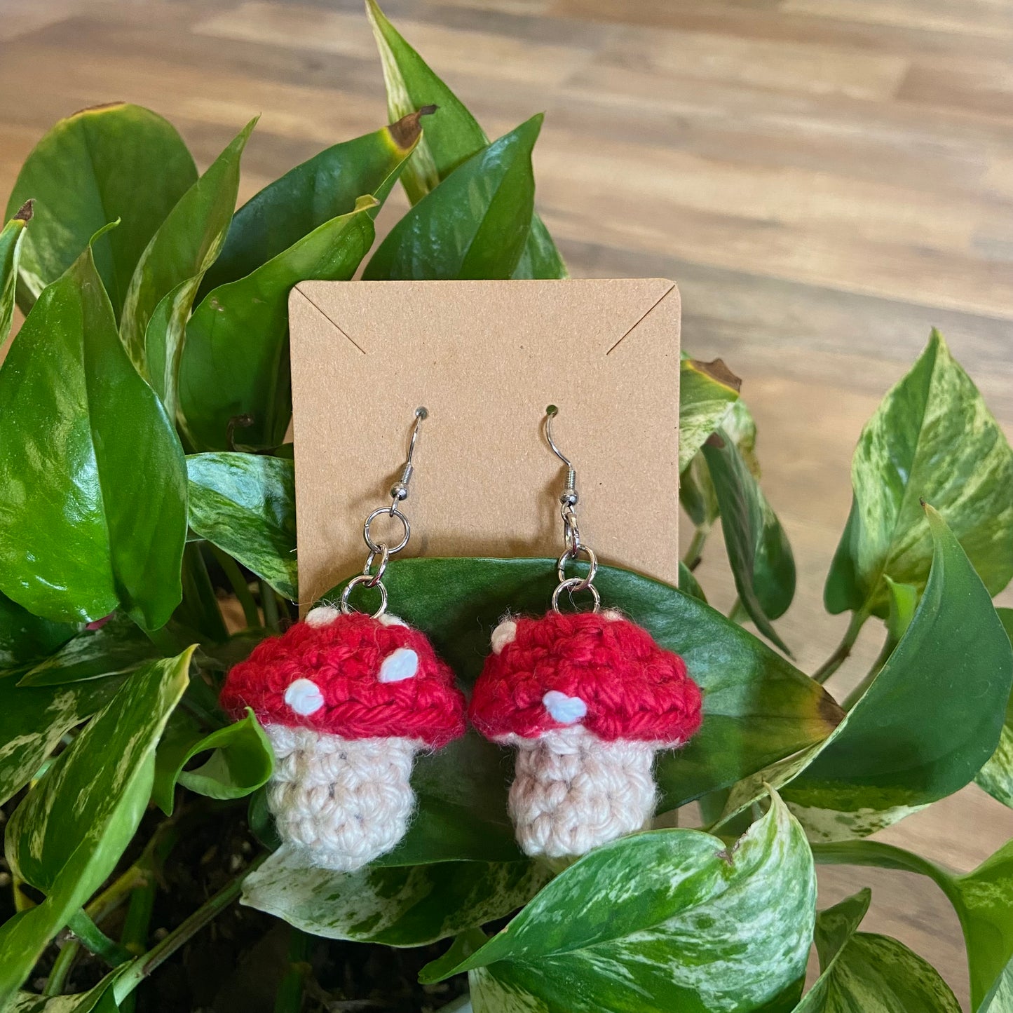 CROCHET MUSHROOM EARRINGS