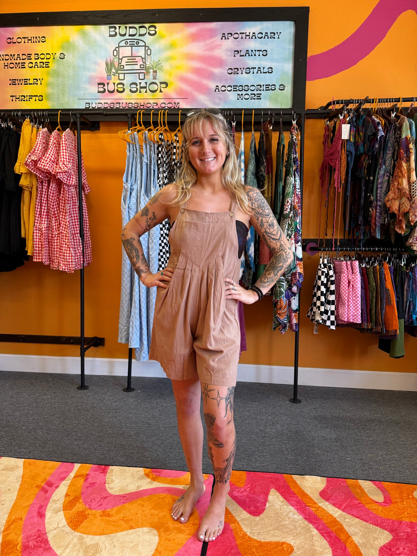 Beachy Boho Overall Shorts