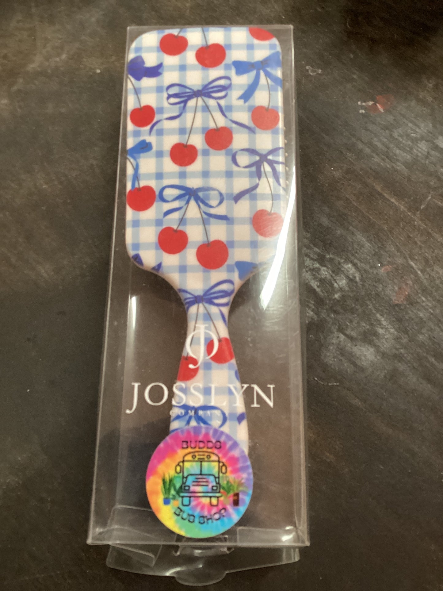 Cherries + Bows Hair Brush