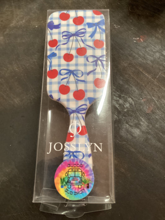 Cherries + Bows Hair Brush
