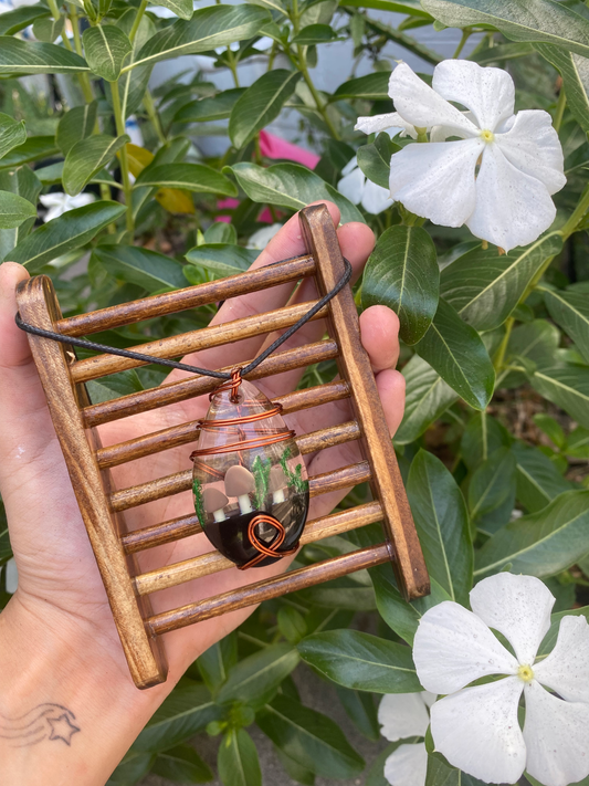 Mushroom Resin Necklace