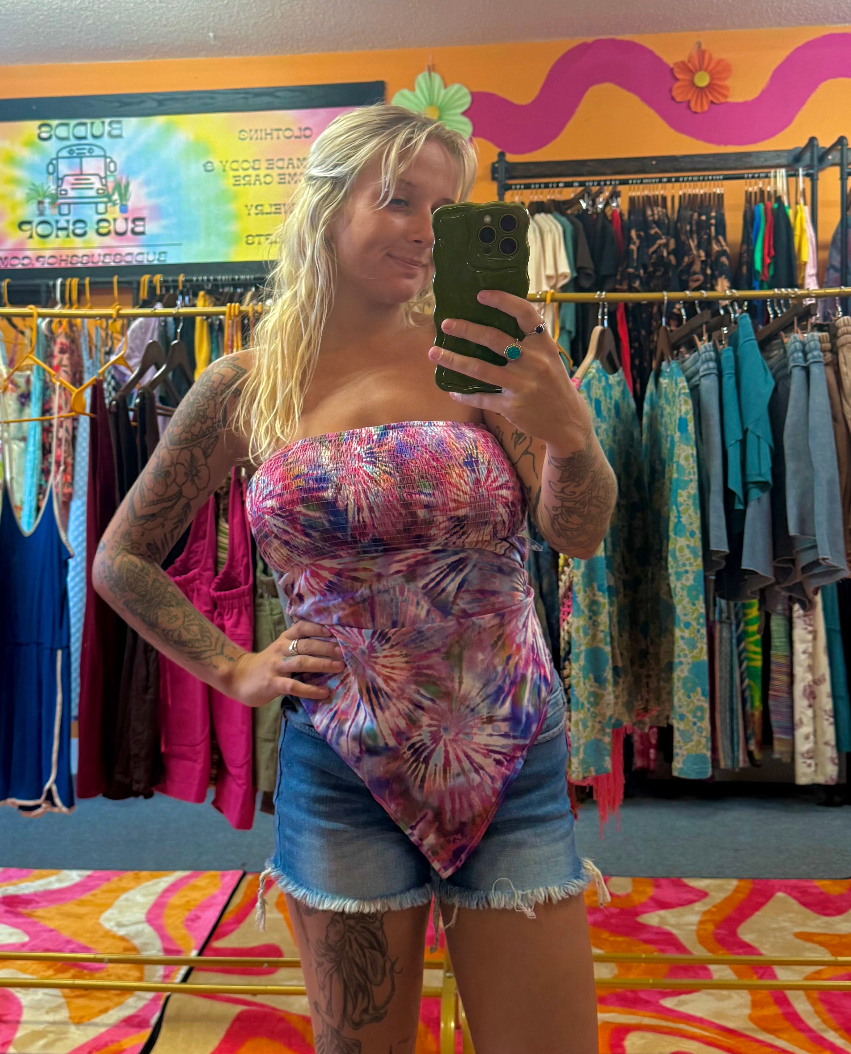 Pink Firework Store Pink Firework Bandana Tank โ BUDDS BUS SHOP