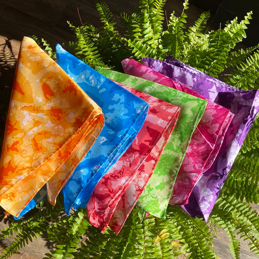 NEON TYE DYE BANDANAS