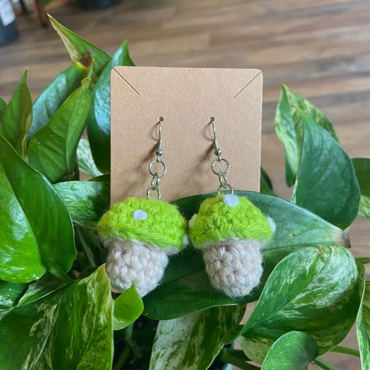 CROCHET MUSHROOM EARRINGS