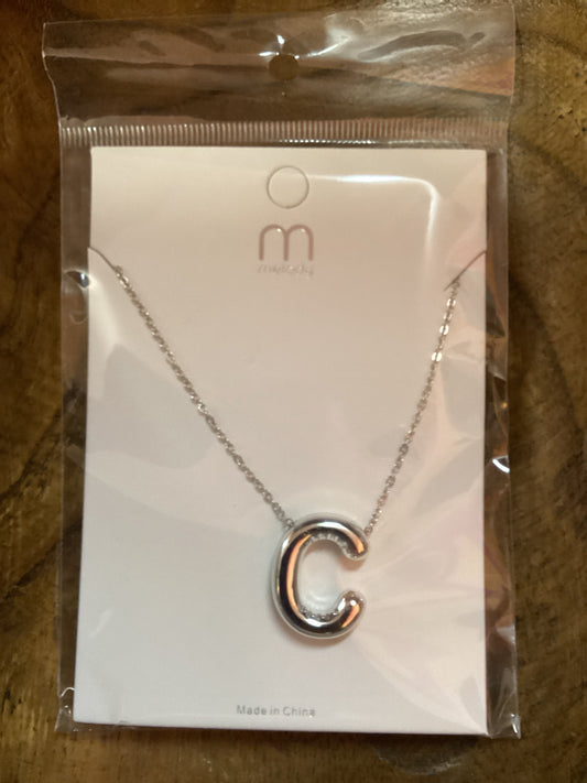 Silver Letter C Necklace